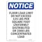 Signmission OSHA Notice, 5" Height, NOTICE Floor Load Limit Do Not Sign, 5" X 3.5", Portrait OS-NS-D-35-V-15684 - alternate 1